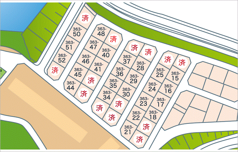 東広島市入野中山台分譲区画図1