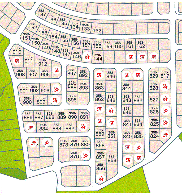 東広島市入野中山台分譲区画図5